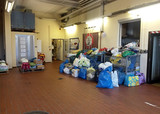 Spendenannahme für Notunterkünfte in Wiesbaden