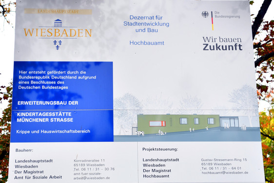 Der Bau des Kleinkinderhauses der Kindertagesstätte Münchener Straße in Delkenheim schreitet voran.