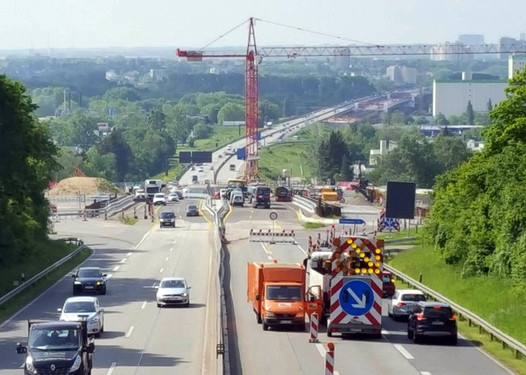 Bauarbeiten an der Schiersteiner Brücke: Engstelle Mainz-Mombach bleibt bestehen