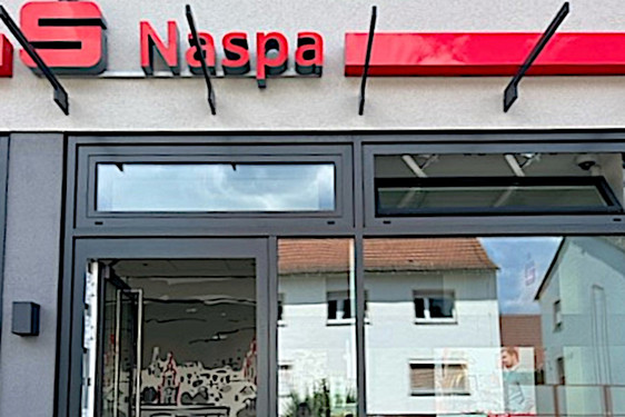 Am Montag, 19. Juni, öffnet die wiederhergestellte Naspa-Filiale in Wiesbaden-Naurod.