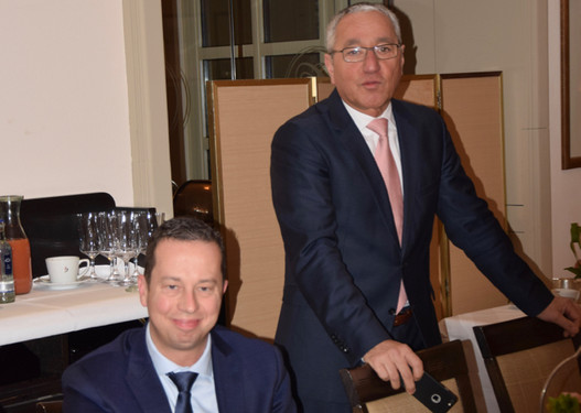 links Florian Rentsch, Vorsitzender der FDP-Landtagsfraktion mit FDP-Kreisvorsitzendem Norman Gabler