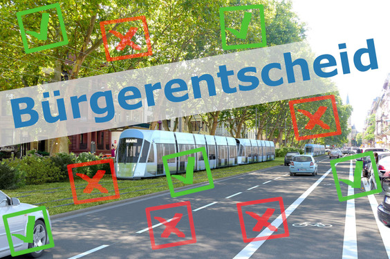 Bürgerentscheid in Wiesbaden zur CityBahn am 1. November 2020.