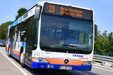 Umleitung von Linienbussen auf dem Freudenberg in Wiesbaden-Dotzheim wegen Bauarbeiten.