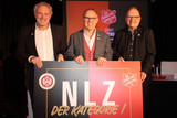 Freuen sich über die Hochstufung des NLZ (v.l.): Vizepräsident Jürgen Fladung, NLZ-Leiter Armin Alexander und Geschäftsführer Nico Schäfer
