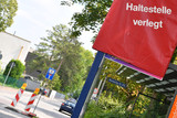 Die Bushaltestelle "Erfurter Straße" in Nordenstadt wird ab Montag verlegt