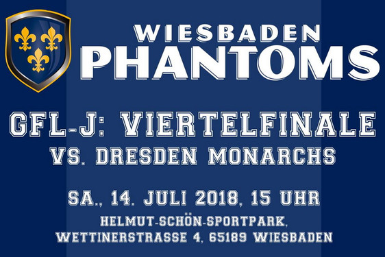 U19 Phantoms empfangen zum Viertelfinale die Dresden Monarchs