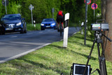 Mobile Geschwindigkeitskontrollen auf den Straße in und um Wiesbaden vor Ostern.