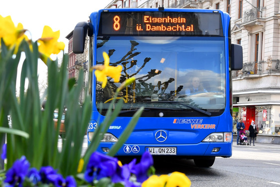 Frühlingsfest auf dem Elsässer Platz in Wiesbaden. ESWE Verkehr bietet das praktische Veranstaltungsticket für die gesamte Familie an!