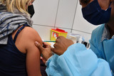 Sonder-Impfaktion im Äppelallee-Center in Wiesbaden-Biebrich am Freitag, 30. September.