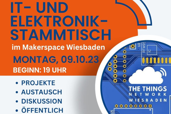 Nächster IT- und Elektronik-Stammtisch am 9. Oktober 2023 im Makerspace Wiesbaden