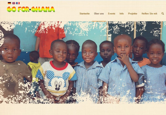 Website des Vereins "Go for Ghana"