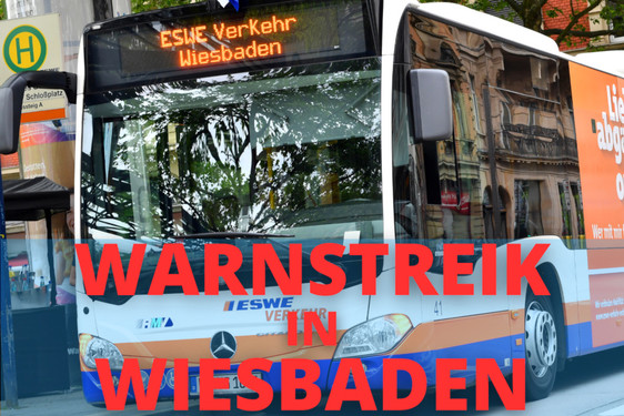 Warnstreik wird am Dienstag, 21, März, Wiesbaden teilweise lahmlegen. Keine Busse, keine Müllabfuhr und die Stadtverwaltungen sind geschlossen.