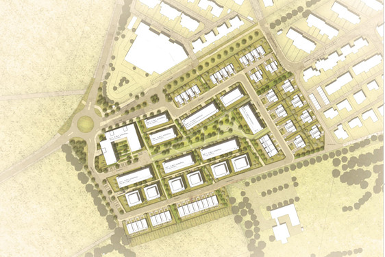 Plan des neuen Wohngebiets „Lange Seegewann“ in Wiesbaden-Delkenheim