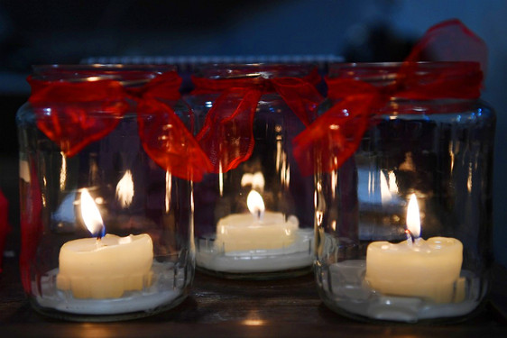 Kerzen im Glas