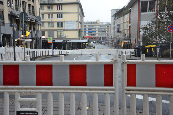 Die Bauarbeiten in der Coulinstraße werden für eine Woche unterbrochen.