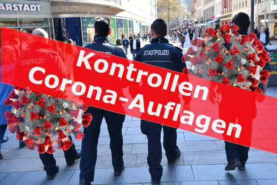 Die Stadtpolizei kontrollierte am Wochenende die Einhaltung der Corona-Regeln in Wiesbaden. Die Ordnungshüter mussten nur wenige Verstöße gegen die Versammlungsobergrenze feststellen.