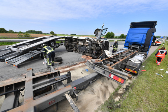 Verkehrsunfall auf der A3 Richtung Köln am 22. Mai