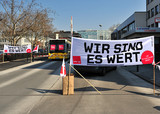 Warnstreik in Wiesbaden - ESWE-Busse bleiben im Depo stehen