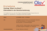 Einladung zum Fachtag "Eltern ins Boot!“: Berufliche Orientierung für Schüler in Wiesbaden.