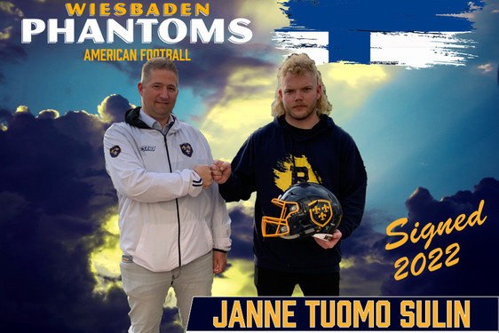 Wiesbaden Phantoms verstärken sich mit Linebacker Janne Tuomo Sulin