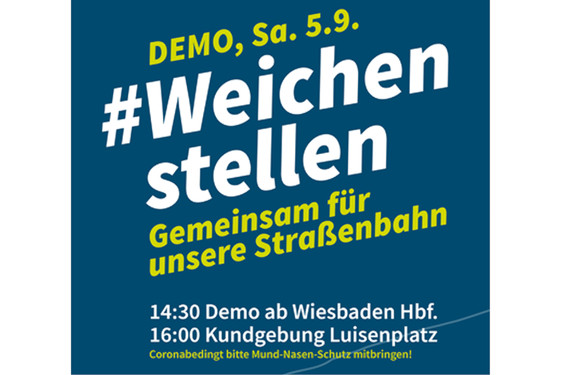Am 5. September findet in Wiesbaden eine Demo für die CityBahn statt.