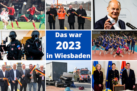 Jahresrückblick 2023 von Wiesbadenaktuell.de: Ukraine-Krieg, Energie-Krise,   große Feste und Konzerte, Landtagswahlen, neue Salzbachtalbrücke eröffnet.