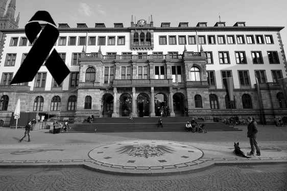 Große Trauen und Entsetzen über brutales Verbrechen in Hanau in der hessischen Landeshauptstadt Wiesbaden.
