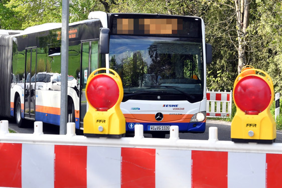 Busumleitungen wegen Sanierungsarbeiten der L3028 in Wiesbaden-Nordenstadt.