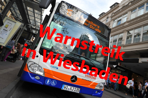 Die Busse in Wiesbaden bleiben am Dienstag erneut im Depot