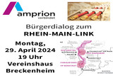 Netzbetreiber amprion informiert über Verlauf von Stromautobahn entlang im Wiesbadener Osten am Montag, 29. April, in Breckenheim