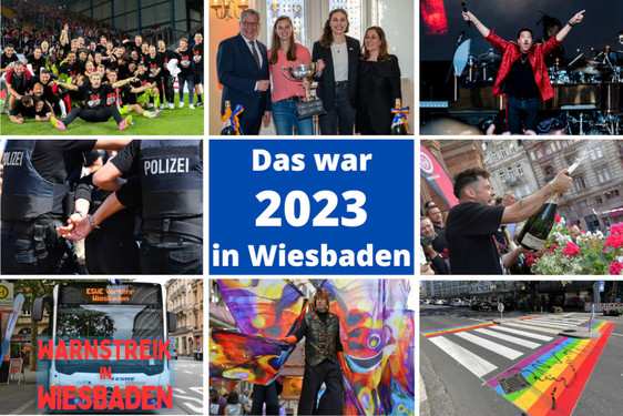Jahresrückblick 2023 von Wiesbadenaktuell.de: Ukraine-Krieg, Energie-Krise, Streik, SVWW steigt in die 2. Fußballbundesliga auf und Wiesbaden hat eine Weltmeisterin.