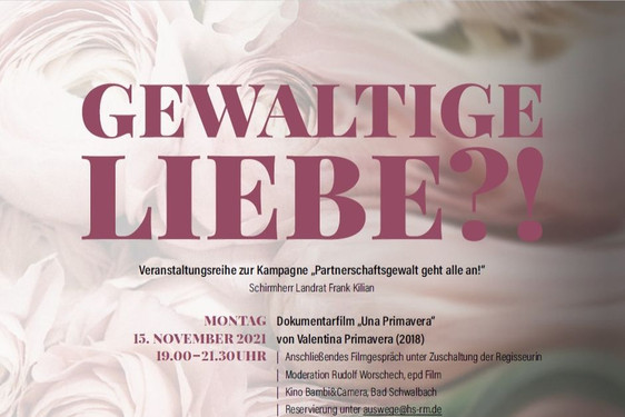 Plakat der Hochschule RheinMain in Wiesbaden zum Thema häusliche Gewalt