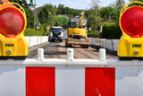 Vollsperrung der Passauer Straße in Mainz-Kostheim aufgrund von Kanalsanierungsarbeiten.