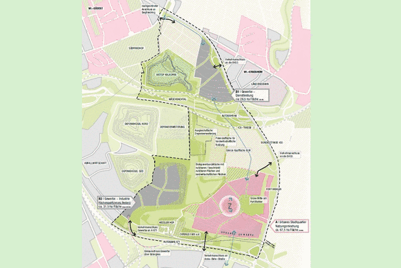 Der geplante Stadteil wird Wiesbaden einschneidend verändern. Die GRÜNEN wollen die Verträglichkeit prüfen.
