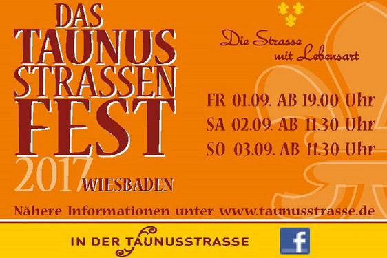 Das Taunusstrassenfest vom 1. bis 3. September in Wiesbaden