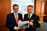 Vorstellung der Kriminalitätsstatistik Wiesbaden 2018 von Bürgermeister Dr. Oliver Franz und Polizeipräsident Stefan Müller im Rathaus.