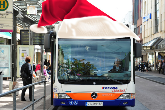 Kostenfreier ÖPNV in die Wiesbadener Innenstadt an den ersten beiden Adventssamstagen