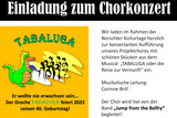 Tabaluga wird live als Chorkonzert in den Wiesbadener Stadtteilen Delkenheim und Nordenstadt vorgestellt.