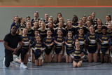 Gruppenfoto zur Generalprobe der Cheerleader zur hessischen Meisterschaft am kommenden Samstag