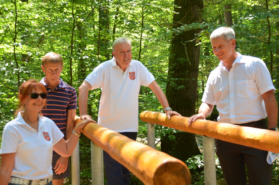 Lohnenswertes Ziel für alle, die  Outdoor-Sport lieben. Der neue Waldsportpfad in Rambach.
